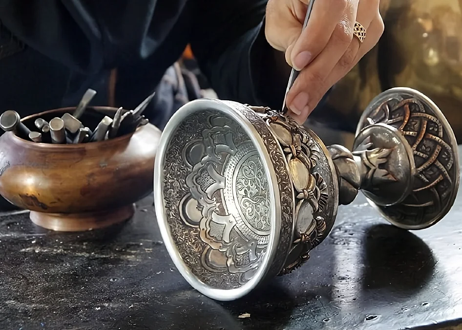 Handcrafted qalamzani artwork
